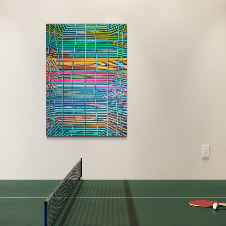 The artwork, More Is More, by Elyce Abrams, displayed in a room.