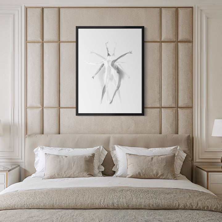 The artwork, Movements That Remain Static, by Maria Sanchez, displayed in a room.