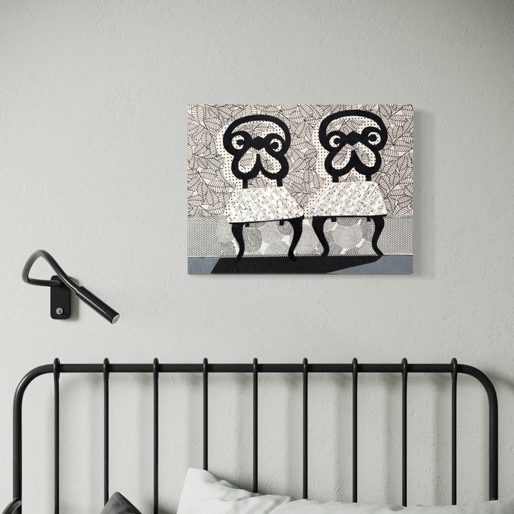 The artwork, Musical Chairs, by Roxa Smith, displayed in a room.