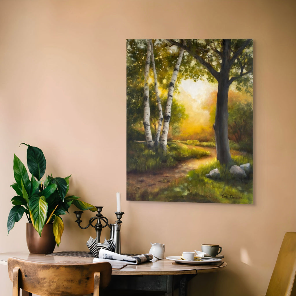 The artwork, New Direction, by Carla Thomson, displayed in a room.