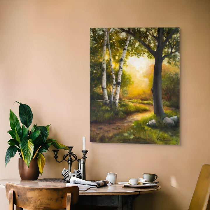 The artwork, New Direction, by Carla Thomson, displayed in a room.