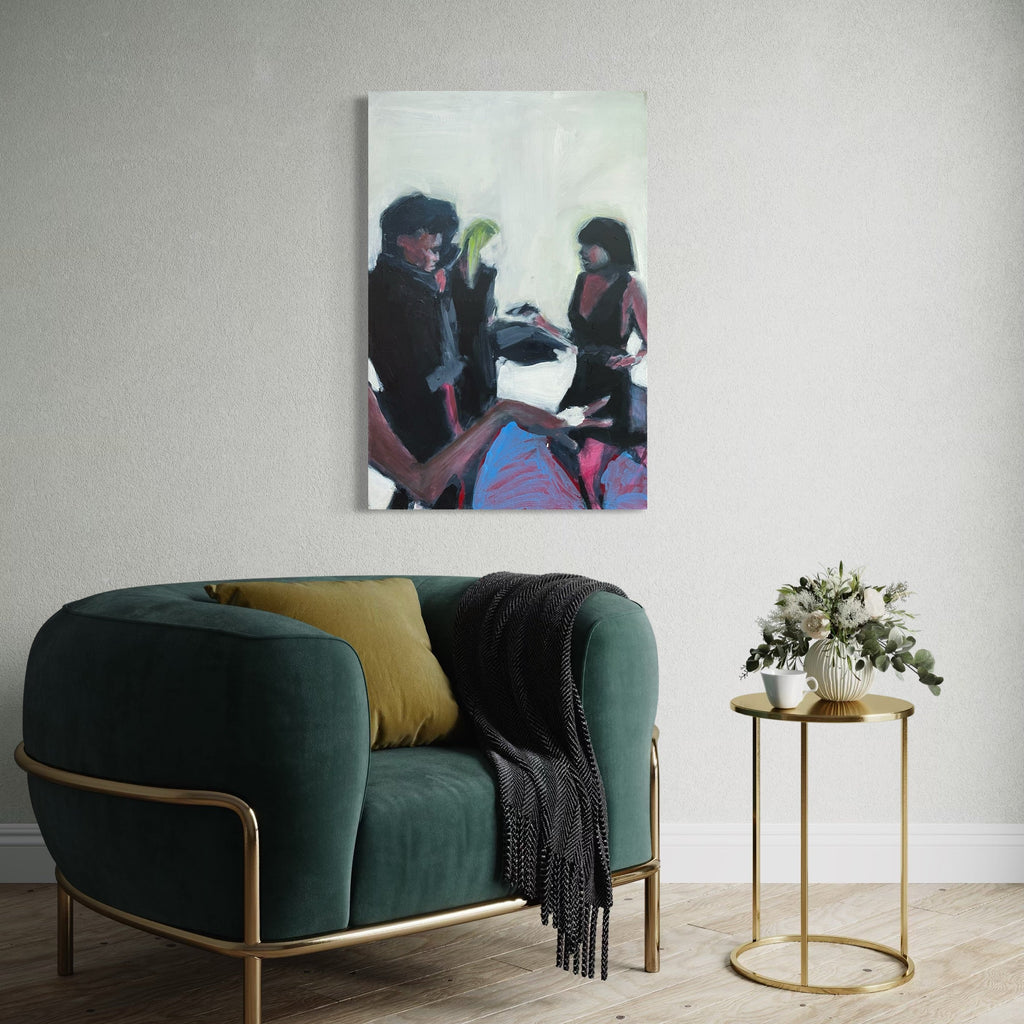 The artwork, New Years, by Chris Baily, displayed in a room.
