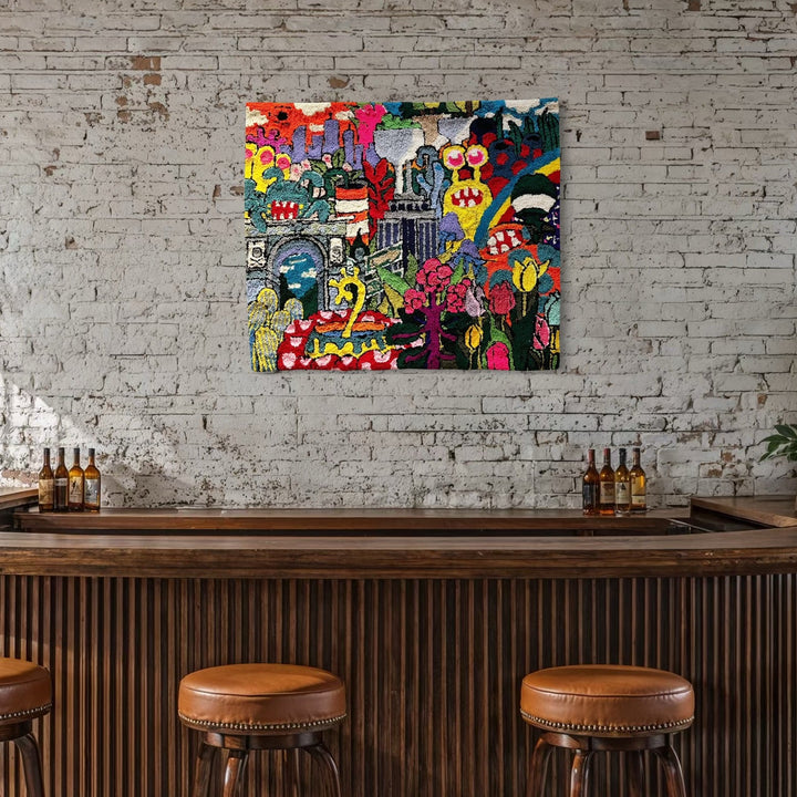 The artwork, New York State Of Mind, by James Hsieh, displayed in a room.