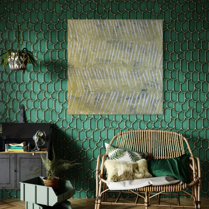 The artwork, Next Move 10, by Albion Vu, displayed in a room.