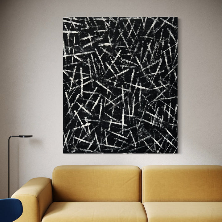 The artwork, Next Move 1, by Albion Vu, displayed in a room.