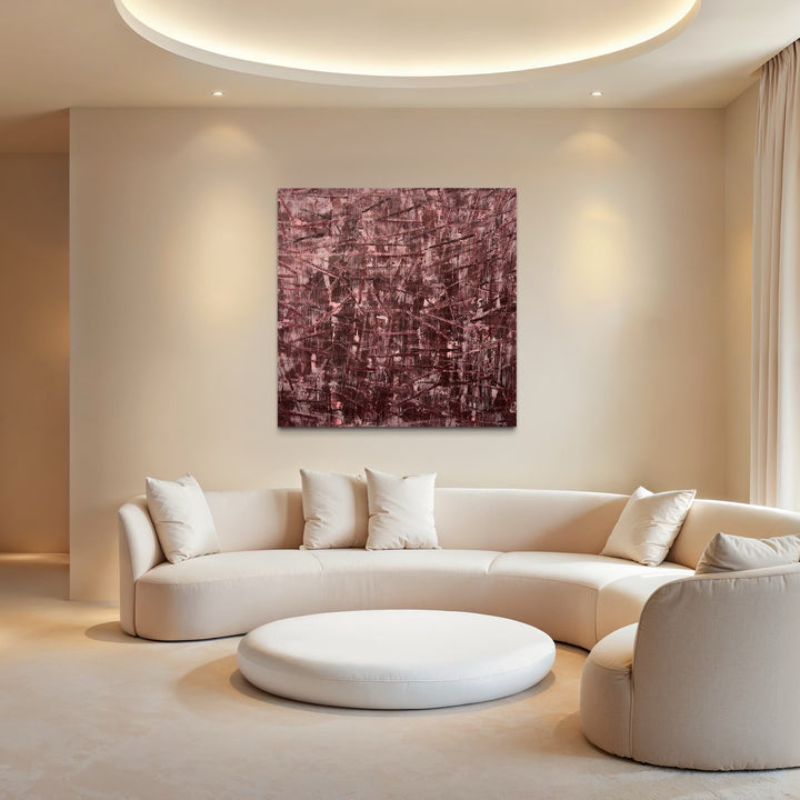 The artwork, Next Move 2, by Albion Vu, displayed in a room.