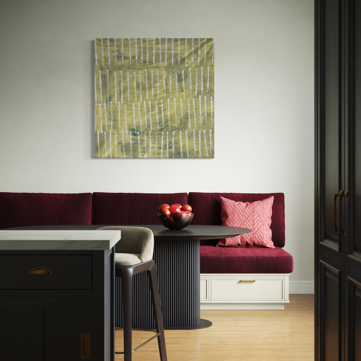 The artwork, Next Move 8, by Albion Vu, displayed in a room.