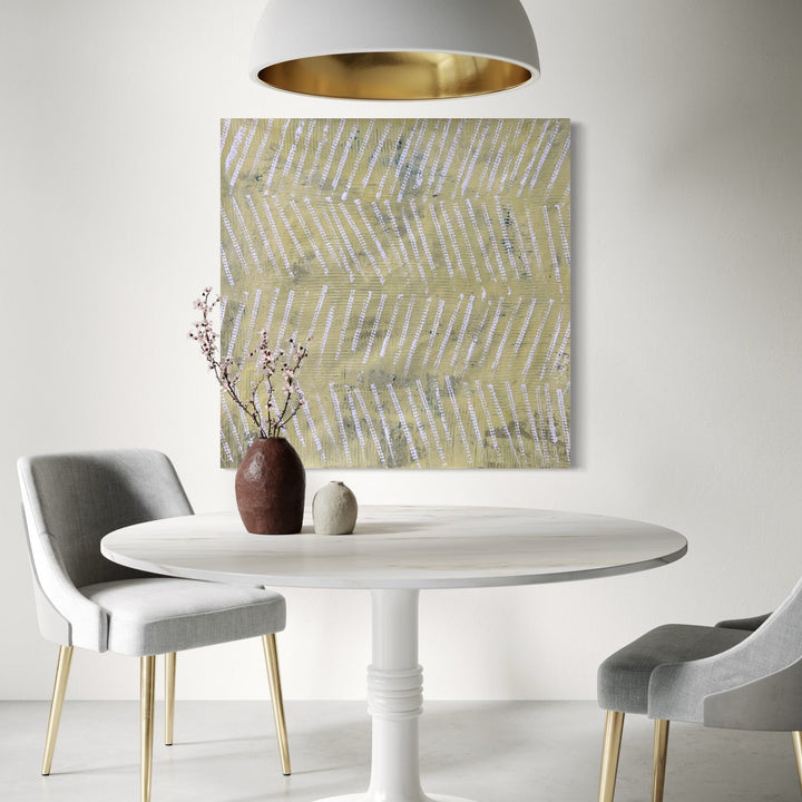 The artwork, Next Move 9, by Albion Vu, displayed in a room.
