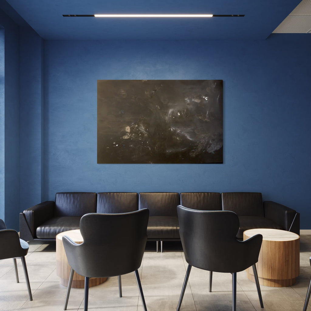 The artwork, Night Sky, by Diana Naccarato, displayed in a room.