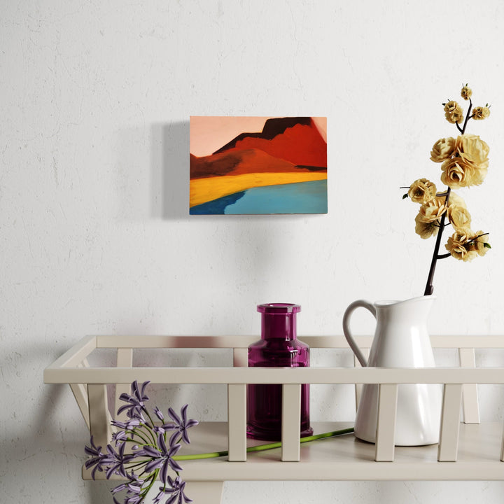 The artwork, Nowhere?, by Joanie Flickinger, displayed in a room.