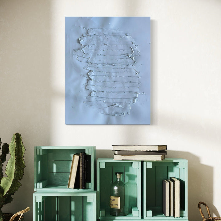The artwork, Nuances of Depth 10, by Albion Vu, displayed in a room.