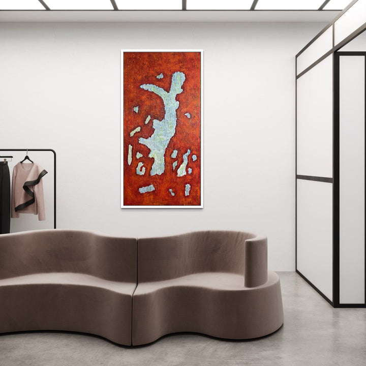 The artwork, Numero 58, by Roberto A Godinez, displayed in a room.