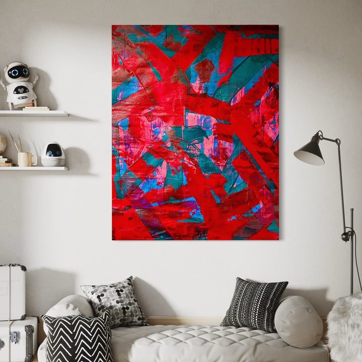 The artwork, Obsession 16, by Albion Vu, displayed in a room.