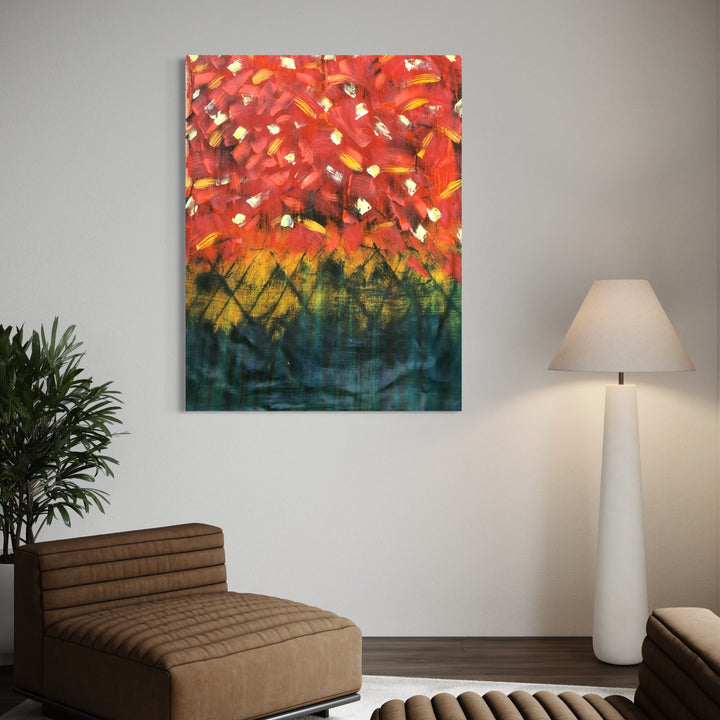 The artwork, Obsession 3, by Albion Vu, displayed in a room.