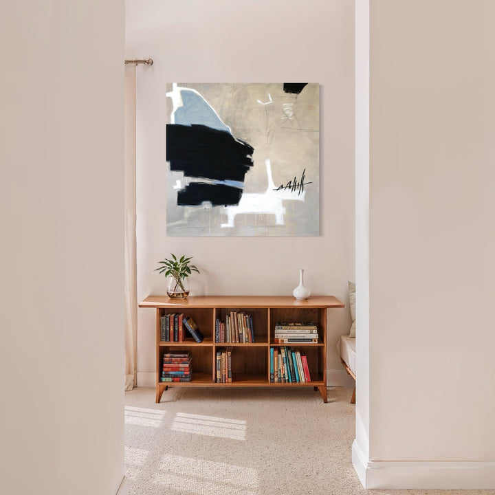 The artwork, Occhi, by Victoria Primicias, displayed in a room.