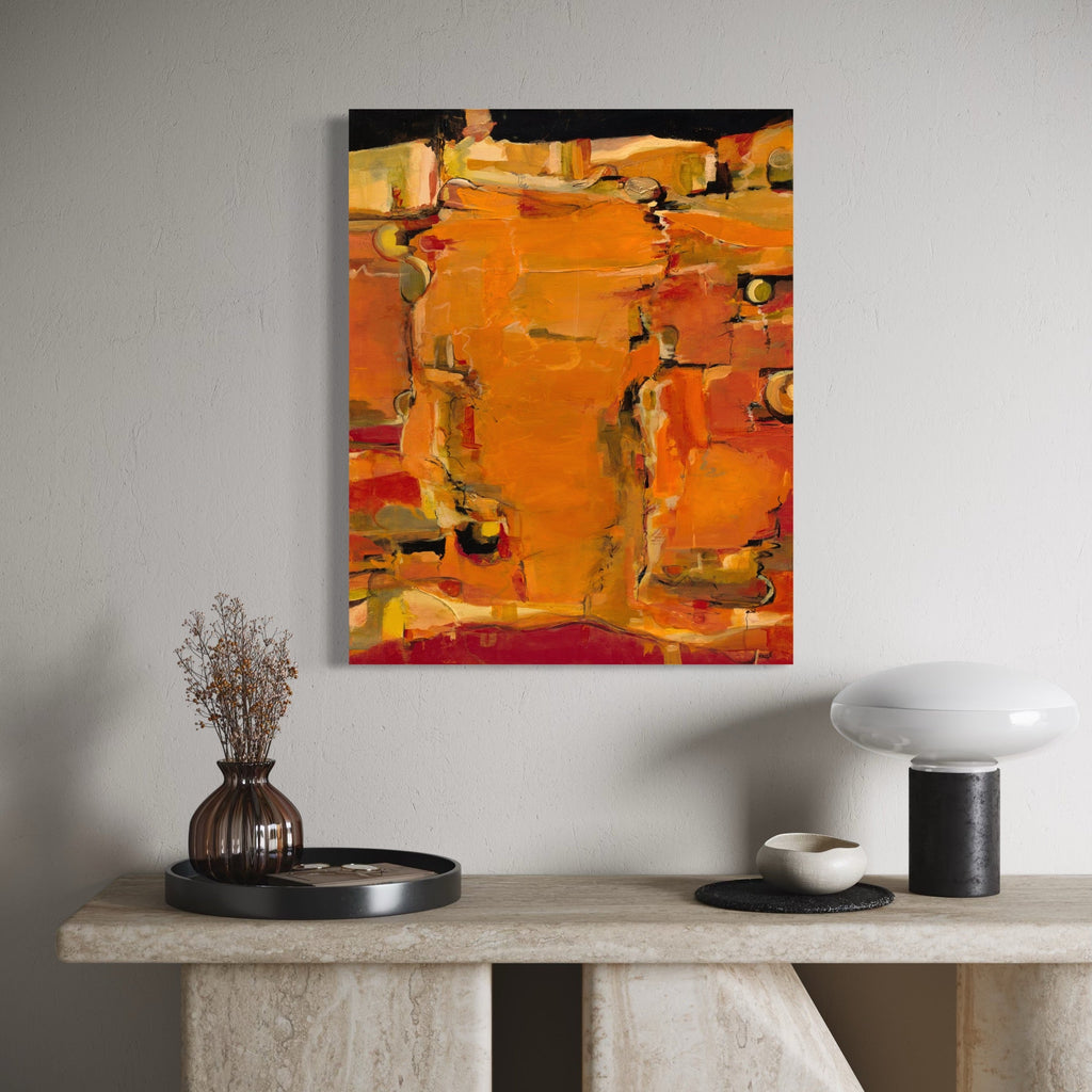 The artwork, Ode to Diebenkorn, by Carla Forrest, displayed in a room.
