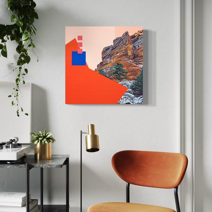 The artwork, Ok, We'll See You There, by Adam Anglin, displayed in a room.