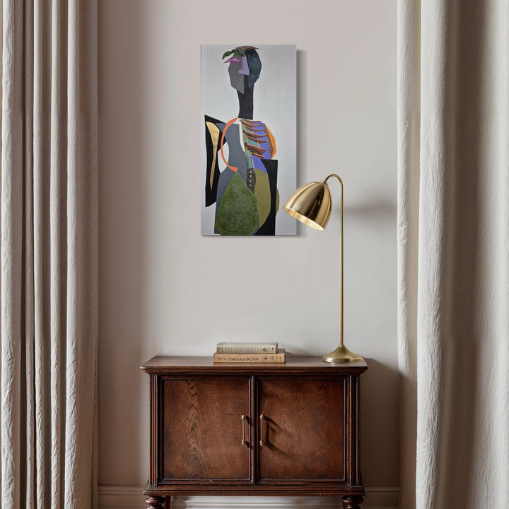 The artwork, On the Cusp 2, by Mona Dworkin, displayed in a room.