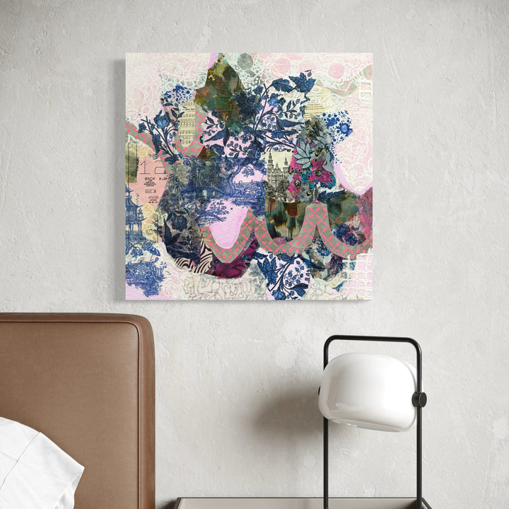 The artwork, Once Upon A Time, by Rebecca Darlington, displayed in a room.