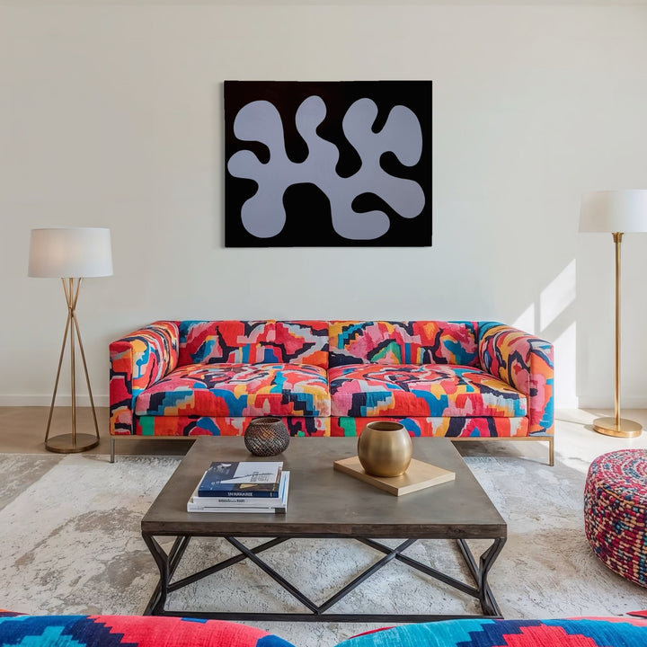 The artwork, Organic, by Shadia Sabagh, displayed in a room.