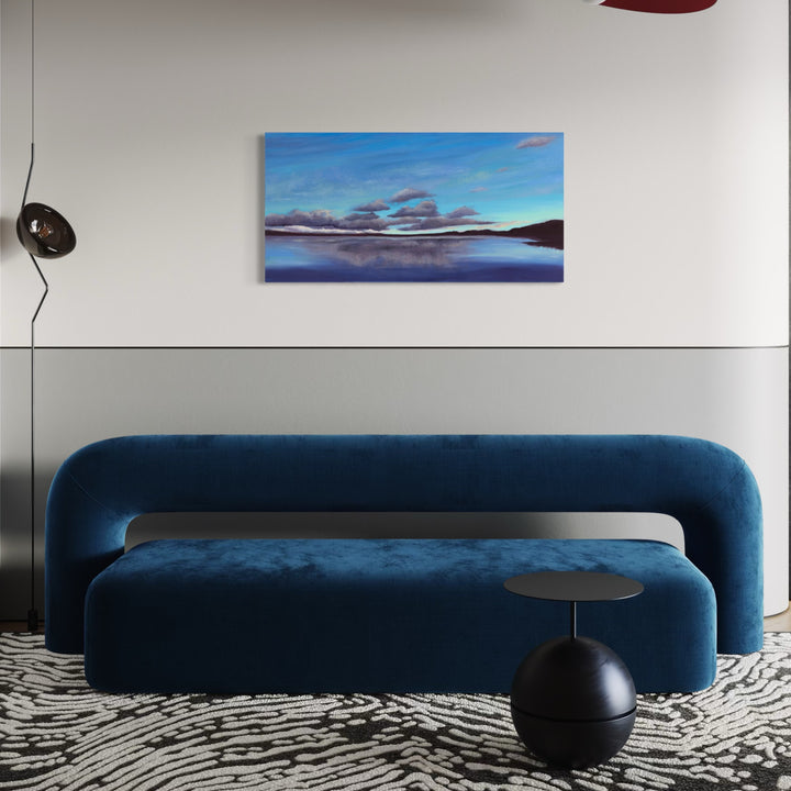 The artwork, Other Worldly Glow, by Nadia Parsons, displayed in a room.