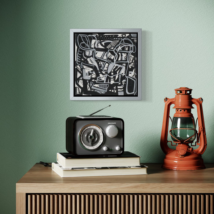 The artwork, Overgrown, by Mark Brosseau, displayed in a room.