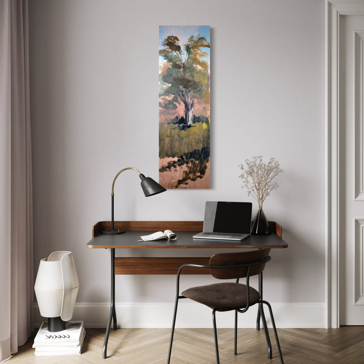 The artwork, PALE FIRE, by Diane Love, displayed in a room.