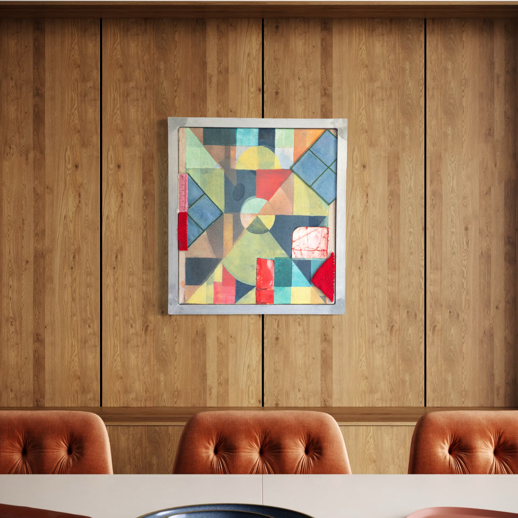 The artwork, Palette, by Jodi Hays, displayed in a room.