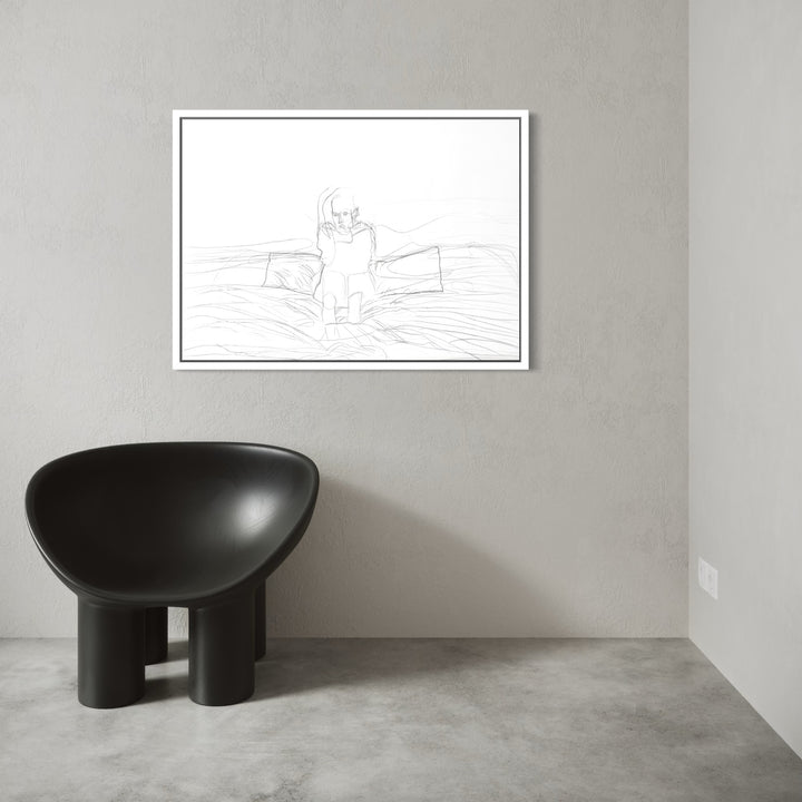 The artwork, Parallel Realities (recto), by Maria Sanchez, displayed in a room.