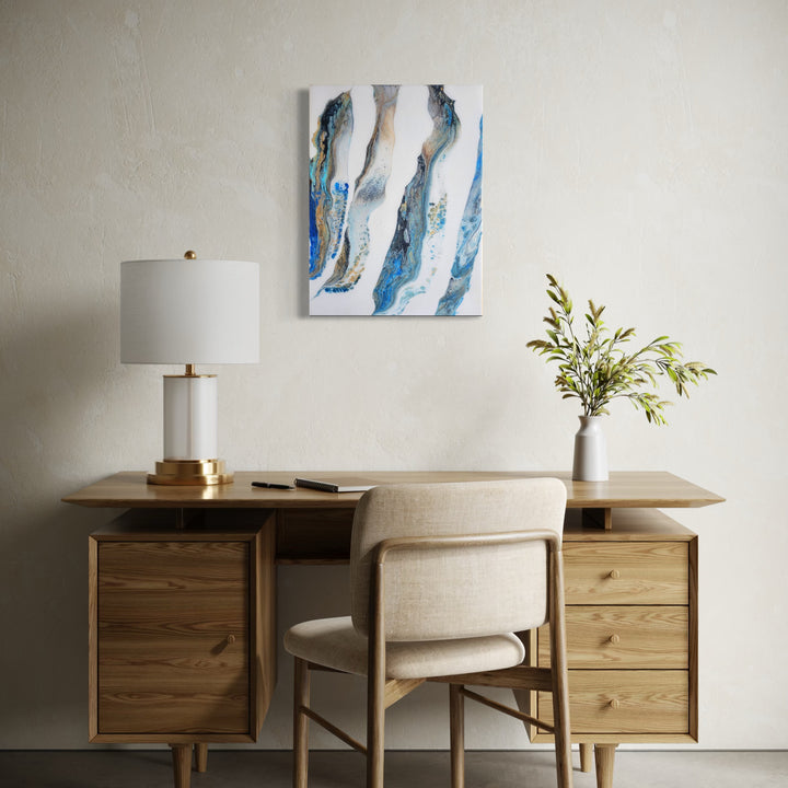 The artwork, Passage, by Swann Freslon, displayed in a room.