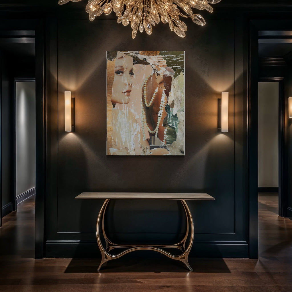 The artwork, Pearls of Beauty, by Amy Turner, displayed in a room.