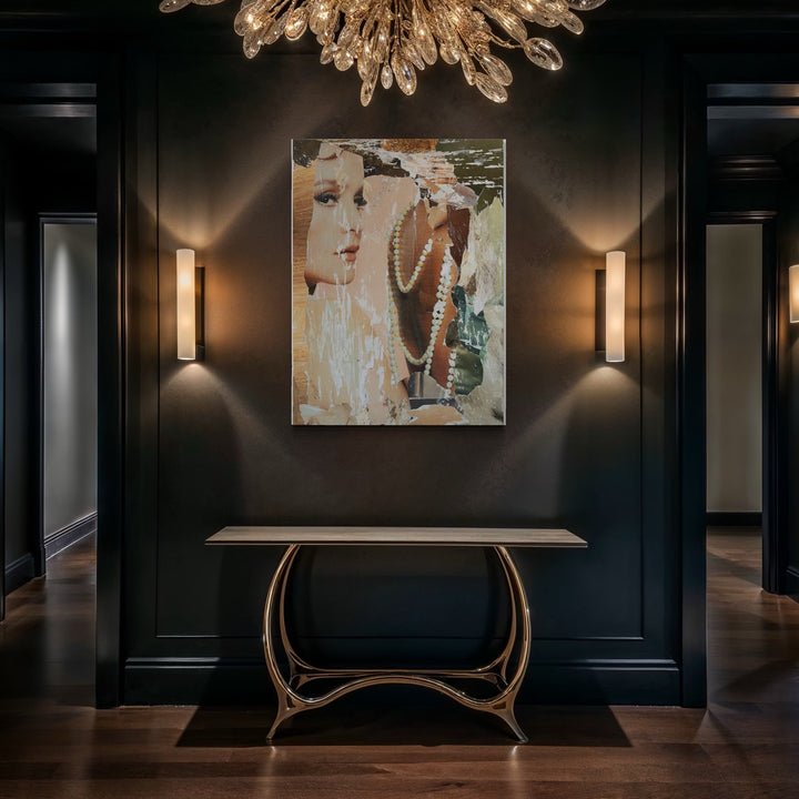 The artwork, Pearls of Beauty, by Amy Turner, displayed in a room.