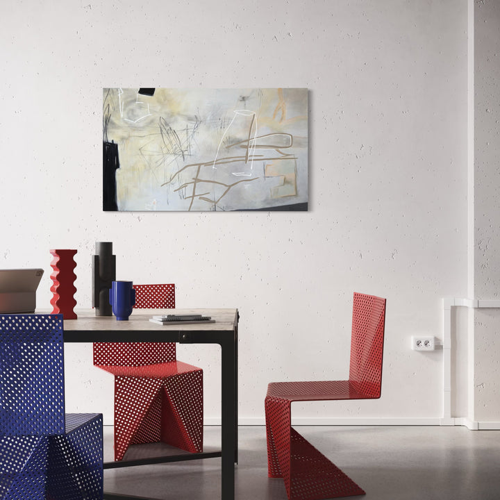 The artwork, Perdido, by Victoria Primicias, displayed in a room.
