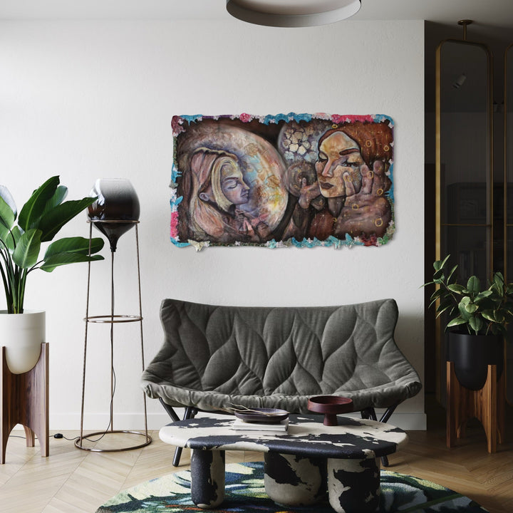 The artwork, Perhaps, I Made You Up, by Laurie Shapiro, displayed in a room.