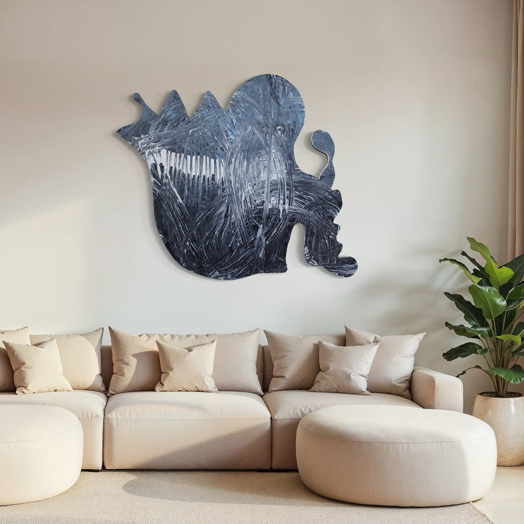 The artwork, Pier 1, by Carin Kulb Dangot, displayed in a room.