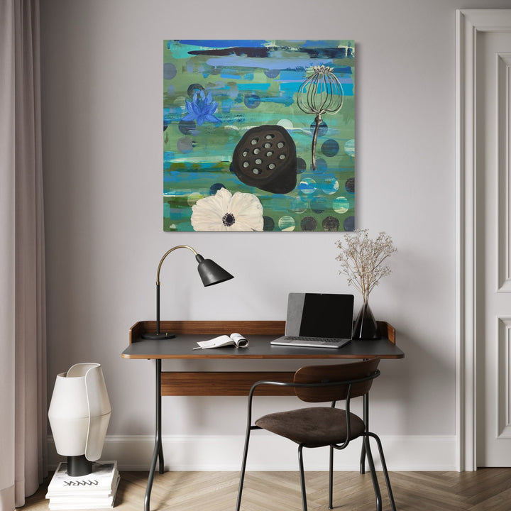 The artwork, Pod Play, by Karen Nielsen-Fried, displayed in a room.