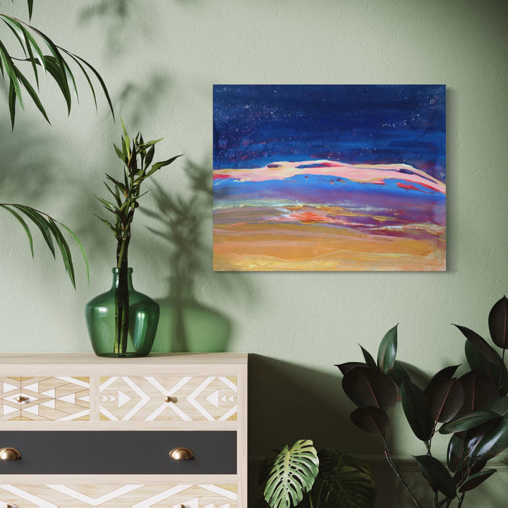 The artwork, Polar Stratosphere, by Carla Forrest, displayed in a room.