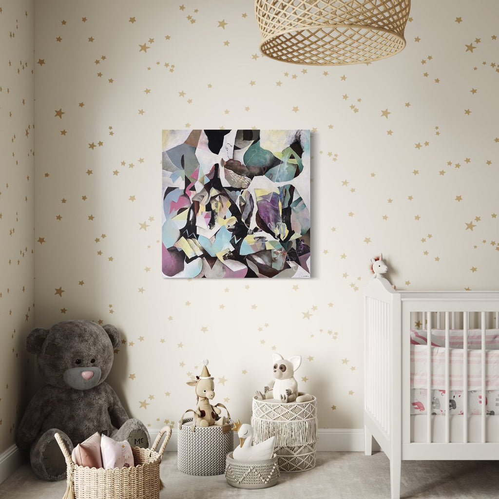 The artwork, Potentiality, by David Louis Cintron, displayed in a room.