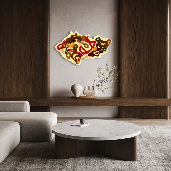 The artwork, Prague, by Abigail Henthorne, displayed in a room.