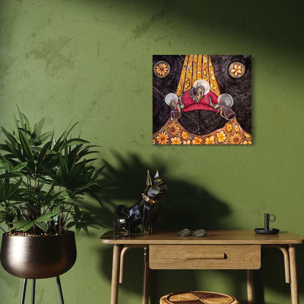 The artwork, Progress, by Laurie Shapiro, displayed in a room.