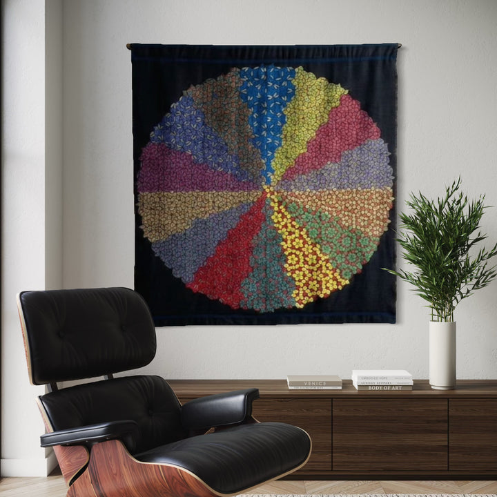 The artwork, Quasicrystals (#R2), by Victoria Manganiello, displayed in a room.