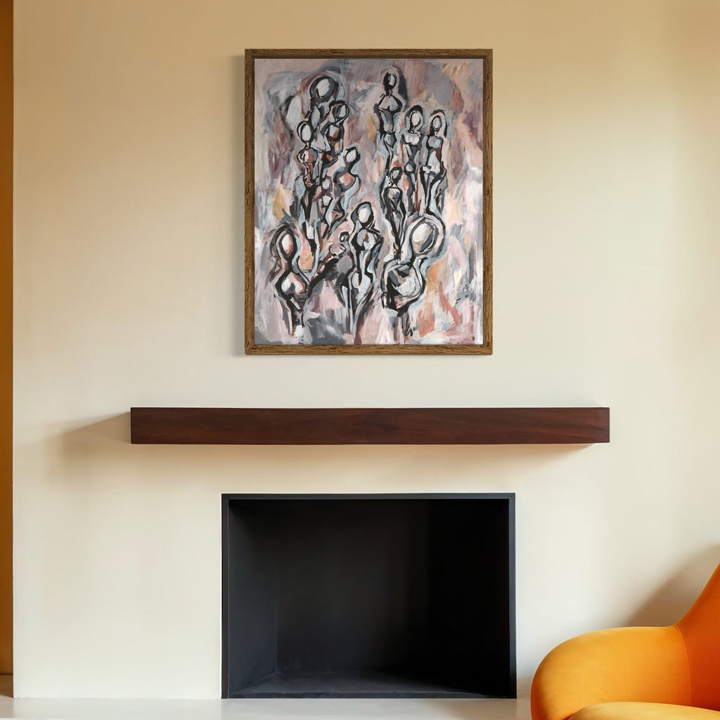 The artwork, Quiet Strength, by Kaitlin Andrews, displayed in a room.