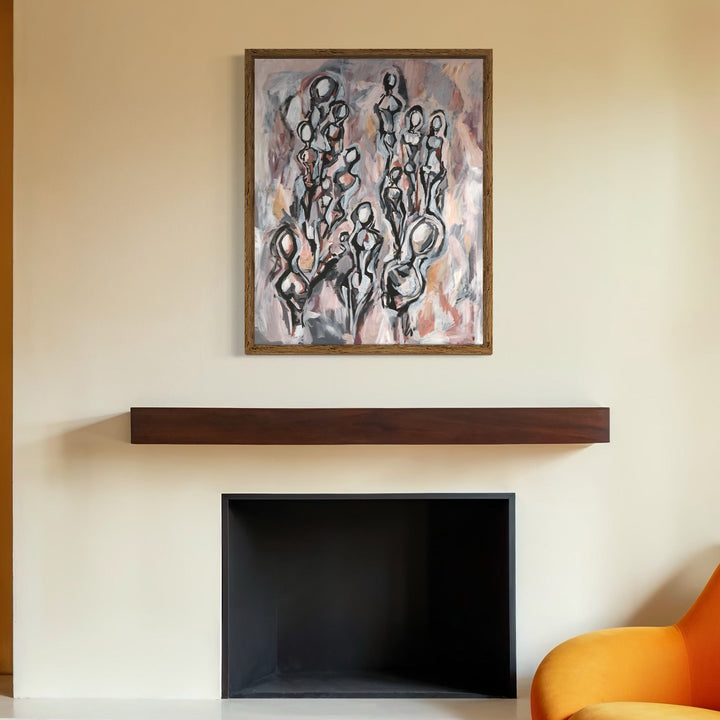 The artwork, Quiet Strength, by Kaitlin Andrews, displayed in a room.