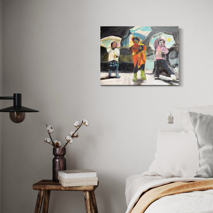 The artwork, Rain Shower, by Chris Baily, displayed in a room.