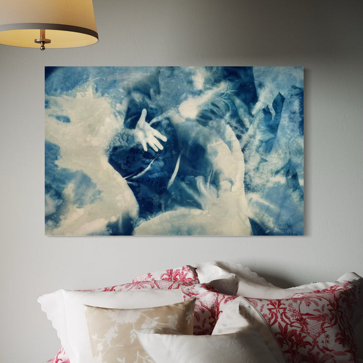 The artwork, Reach, by Cat Welch, displayed in a room.