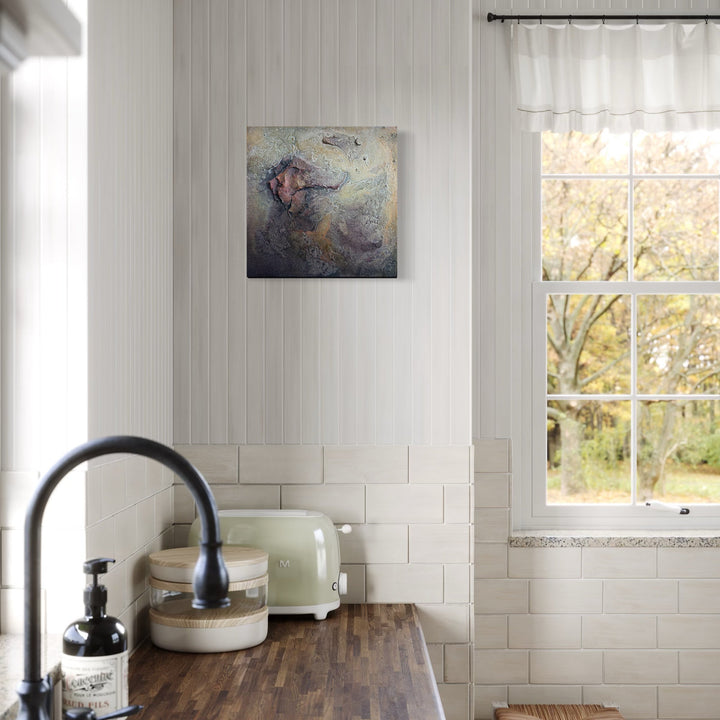 The artwork, Restless, by Abbey Stace, displayed in a room.