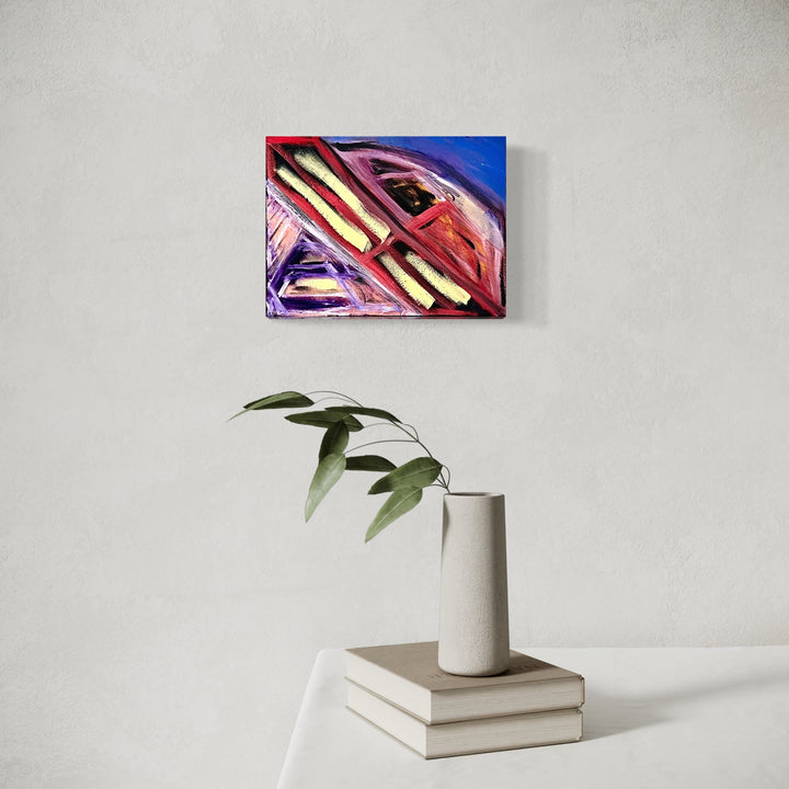 The artwork, Restructure, by Genevieve Antonello, displayed in a room.