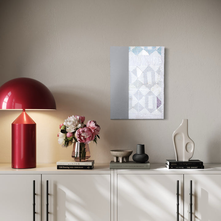 The artwork, Ring Rang, by Jodi Hays, displayed in a room.