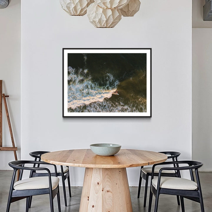 The artwork, Rip It, by Dennis Maida, displayed in a room.