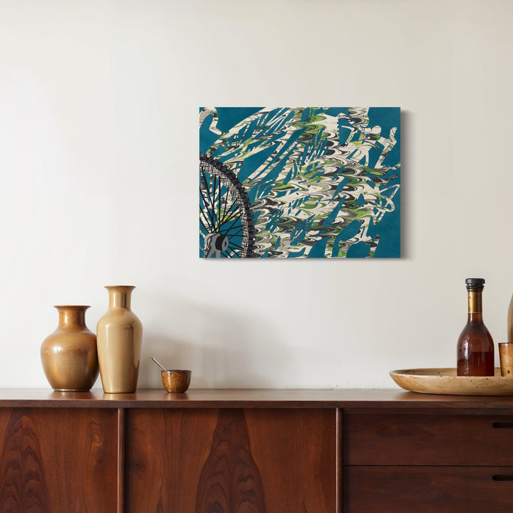 The artwork, Ripples, by Roxa Smith, displayed in a room.